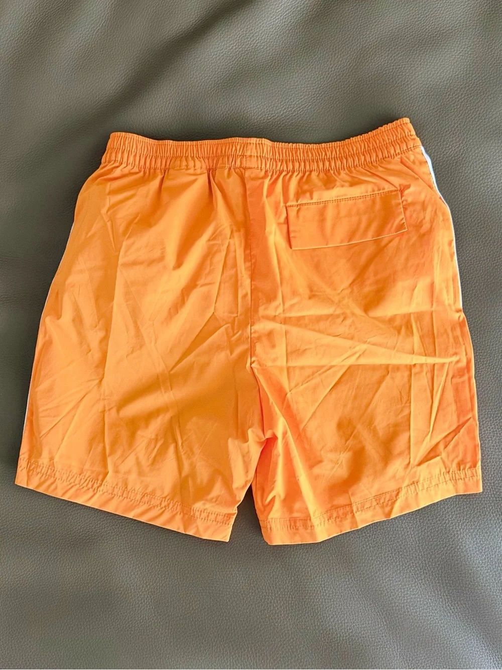 Palm Angels Kids Orange Striped Swim Shorts 12y